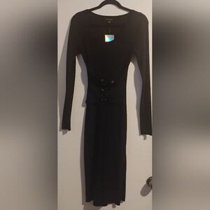 Elegant Black Long Sleeve Dress
